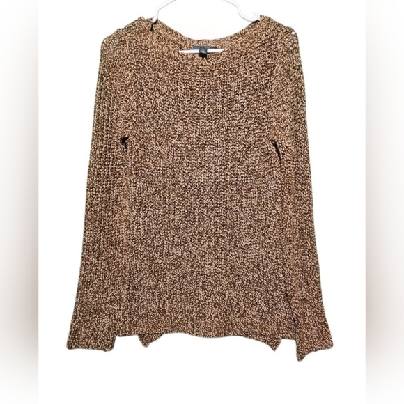 Ralph Lauren Brown Knit Sweater Size Medium EUC PTP 20 - Picture 1 of 4